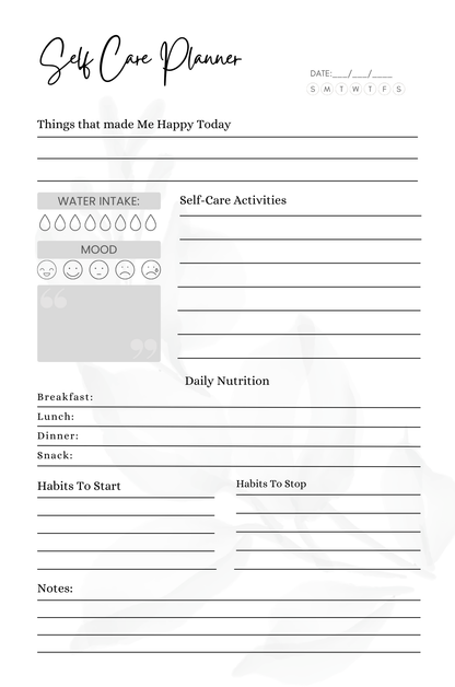 Women Self Care Journal